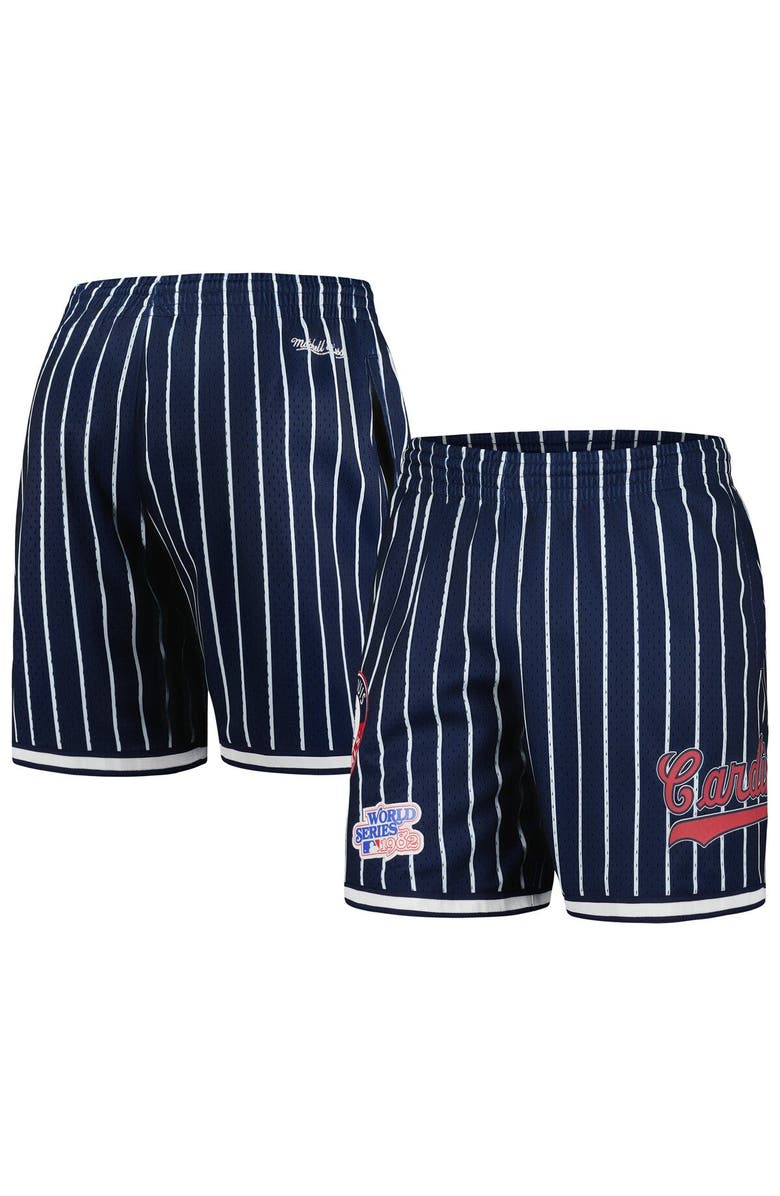 Mitchell & Ness Men's Mitchell & Ness Navy St. Louis Cardinals Cooperstown Collection 1982 World Series City Collection Mesh Shorts, Main, color, Navy