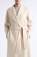 Max Mara Poldo Wool Blend Belted Wrap Coat