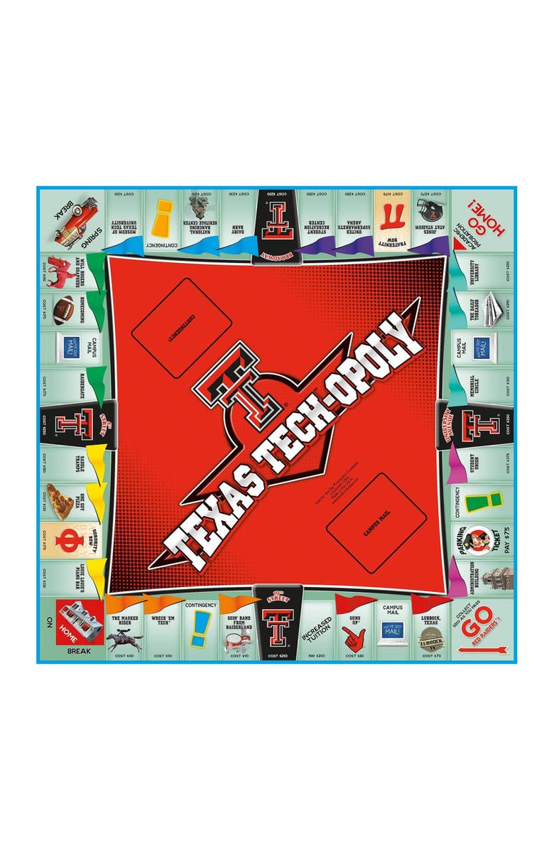Late for the Sky Texas Techopoly Monopoly Board Game, Alternate, color, Multicolored
