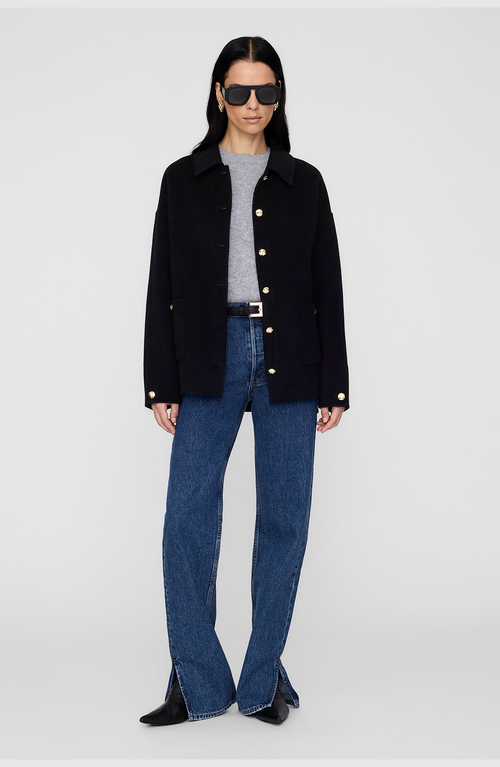 Anine Bing Luca Cashmere Blendjacket In Black