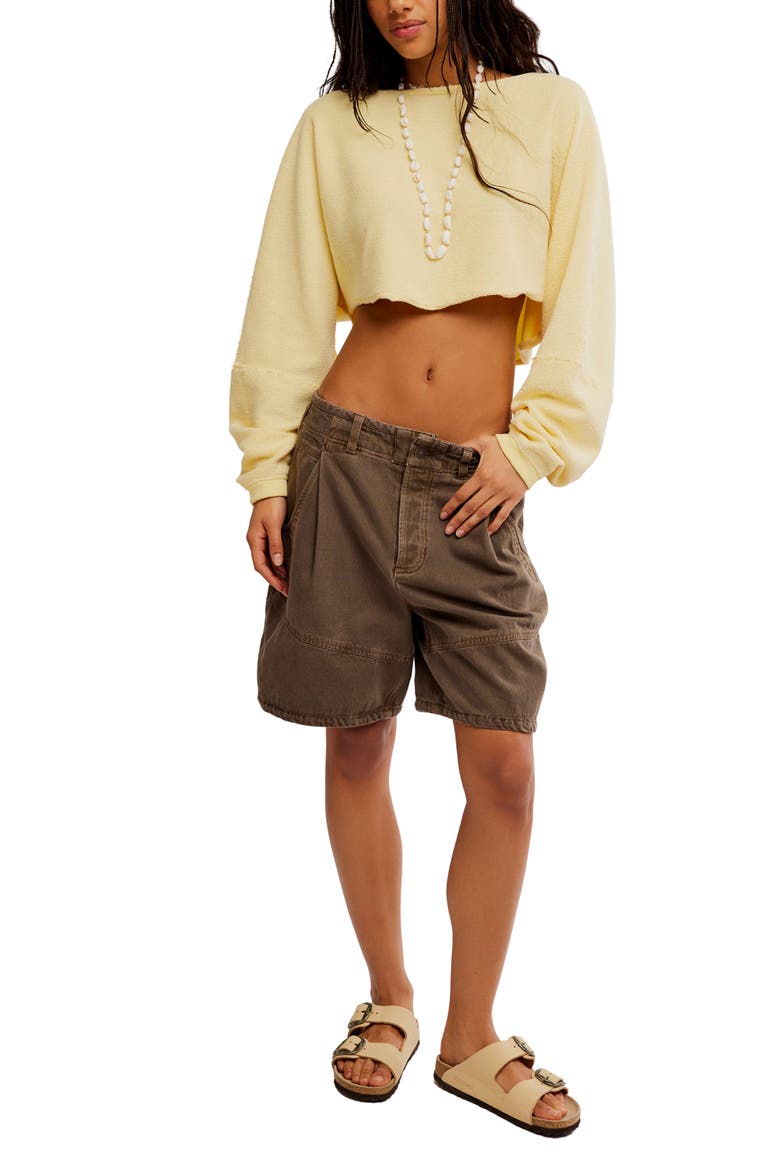We The Free To the East Crop Sweatshirt, Alternate, color, DOUBLE BUTTER
