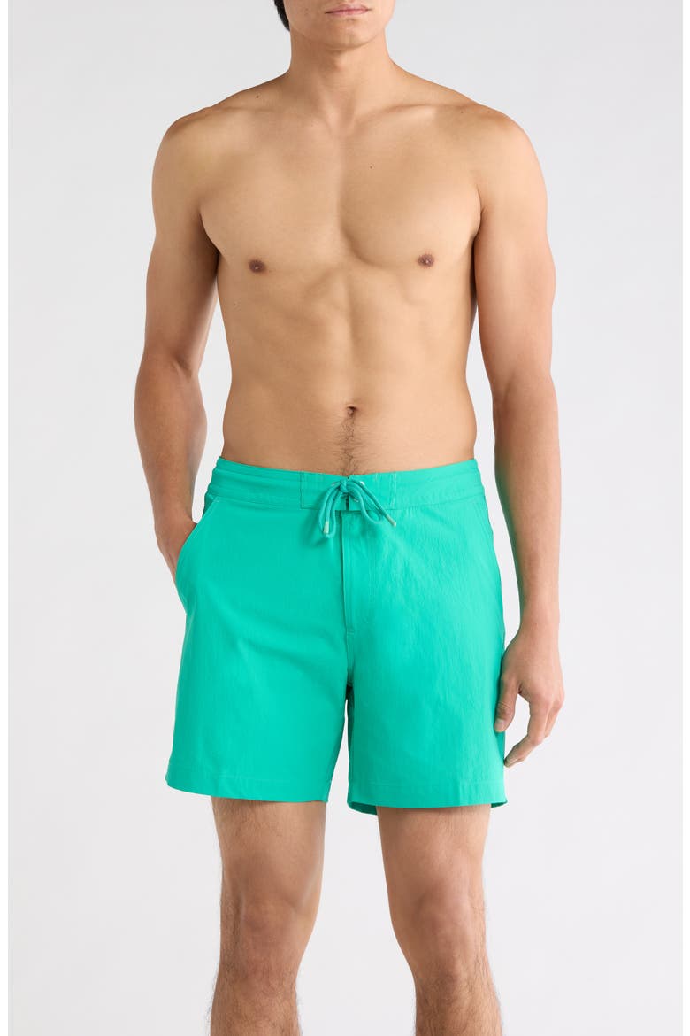 Tradewind Swim Trunks, Main, color, PEACOCK