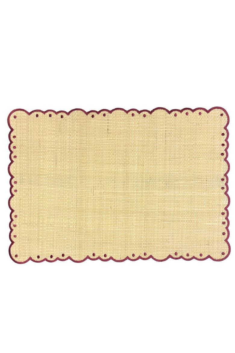 Square Polka Dot Buriti Placemat, Main, color, Wine