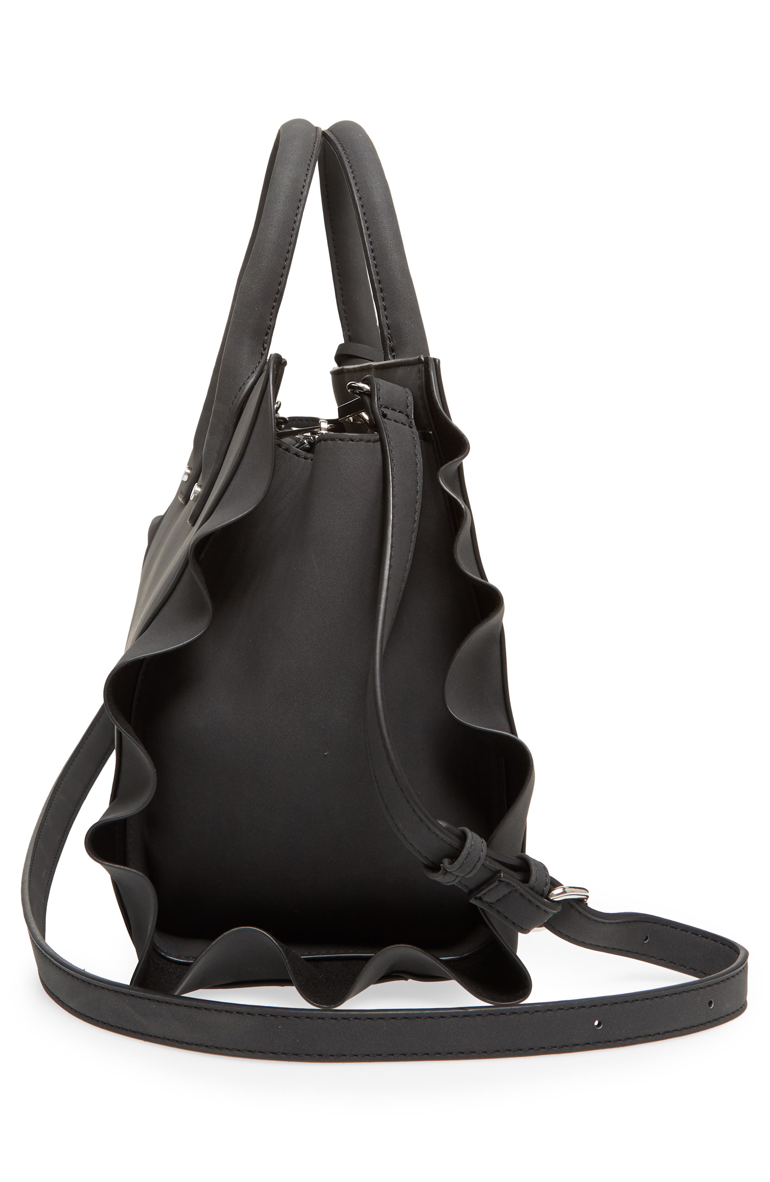 Sole Society Faux Leather Satchel, Alternate, color, 