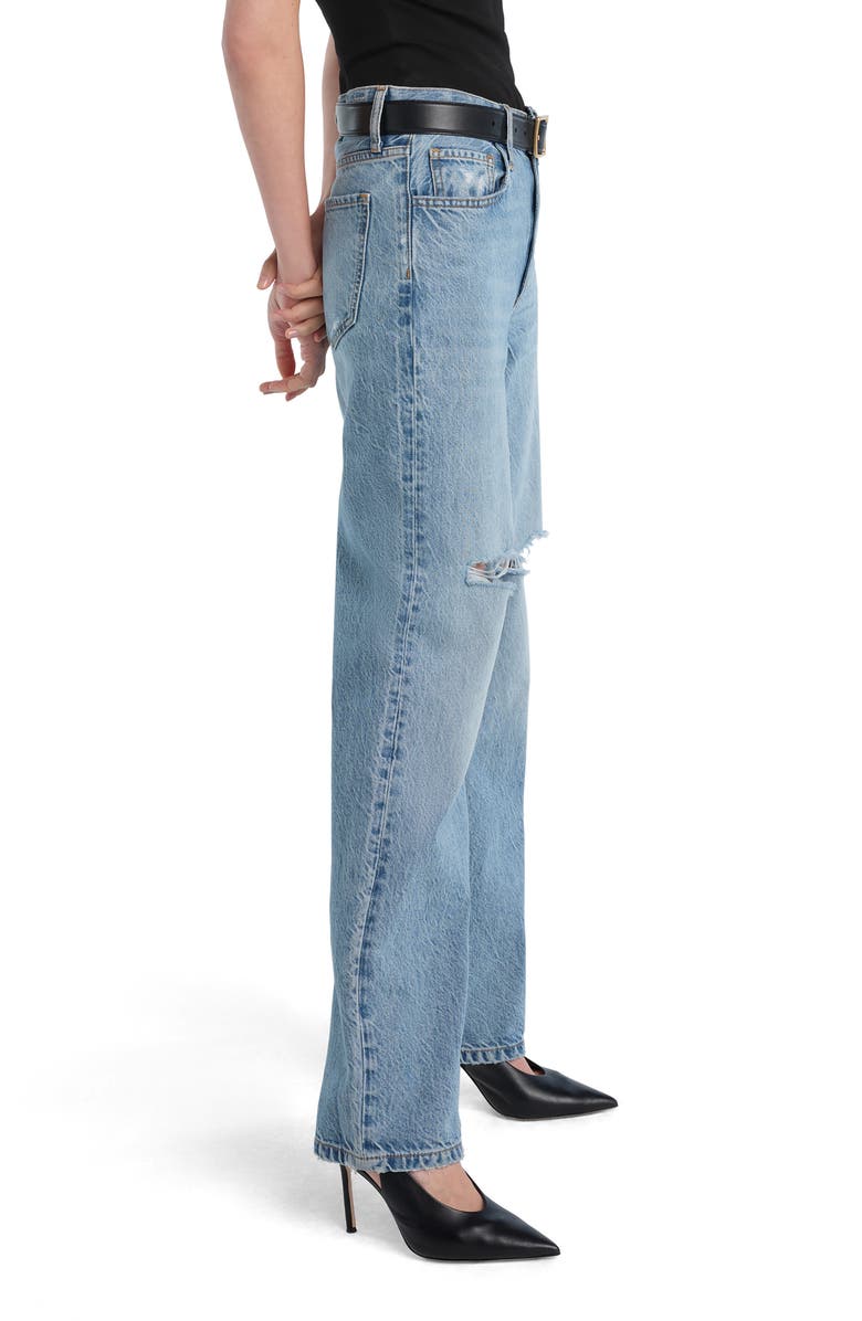 Favorite Daughter The Tommy Low Slung Ripped Straight Leg Jeans, Alternate, color, 