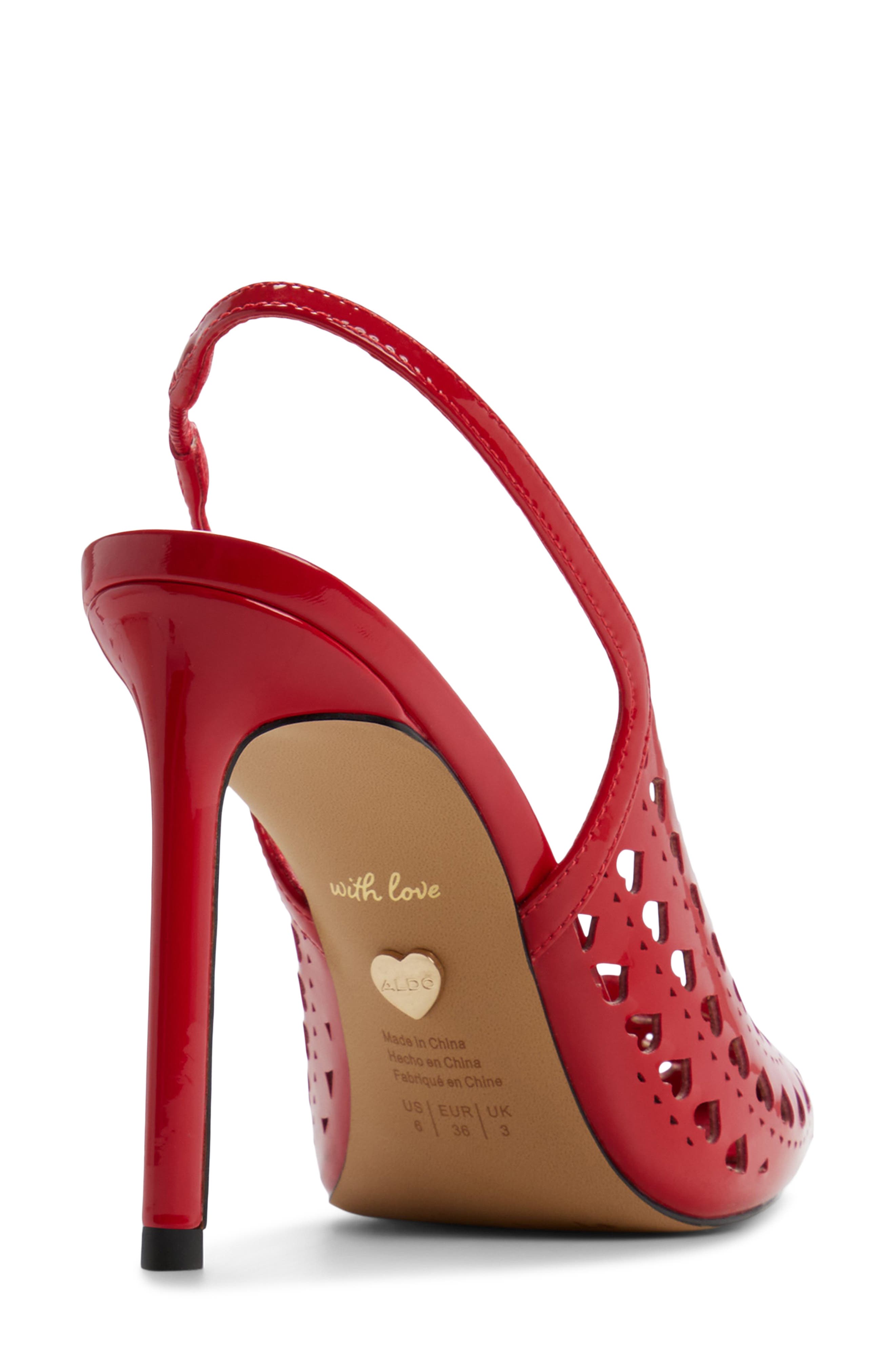 ALDO Love Slingback Pointed Toe Pump, Alternate, color, Medium Red