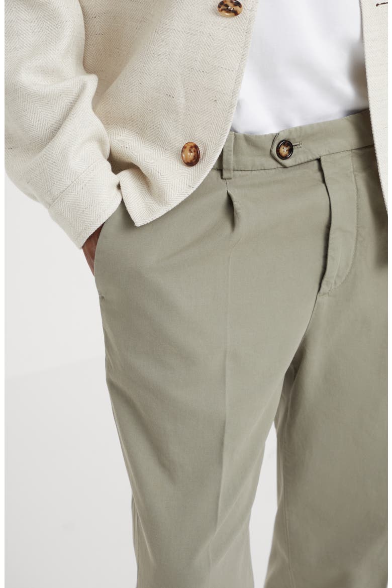 Leisure fit trousers with pleats, Alternate, color, Sage