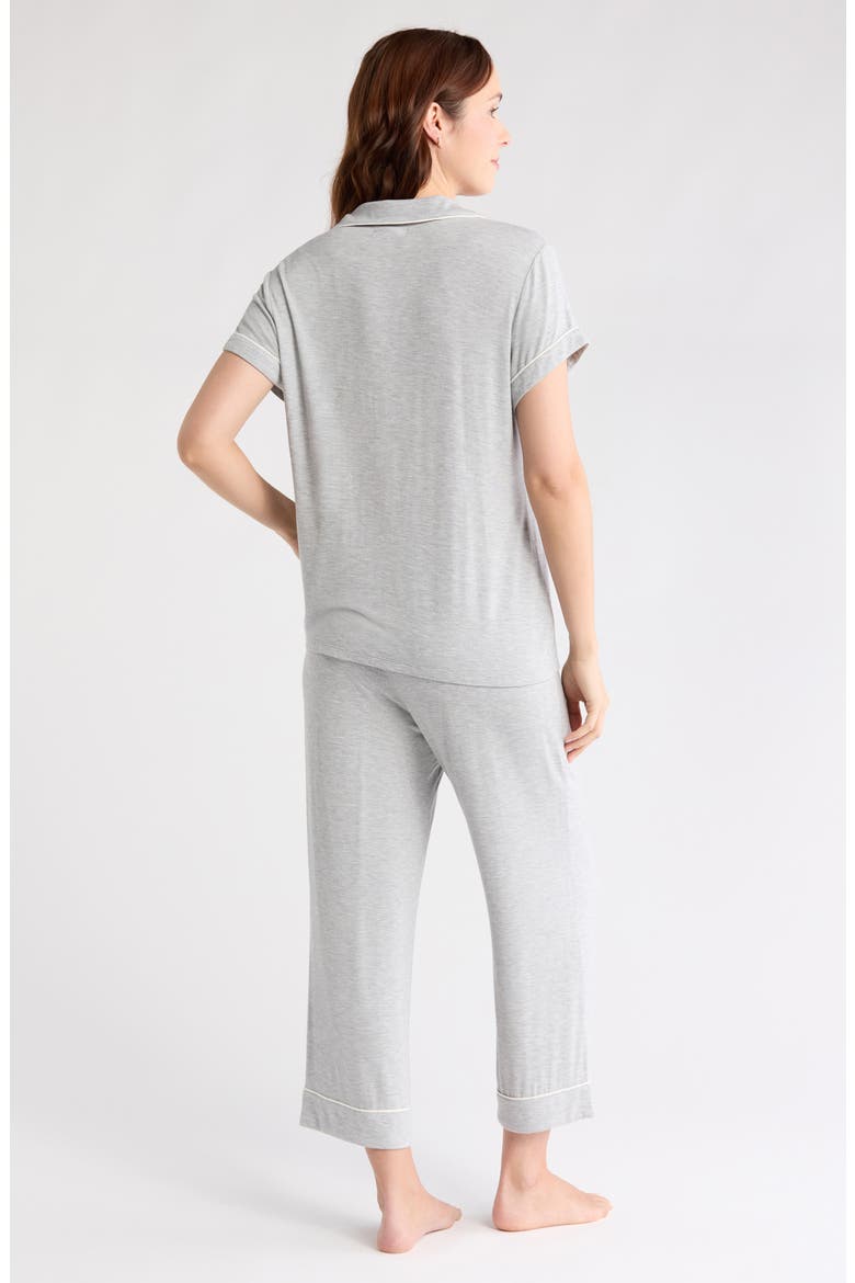 Tranquility Cropped Pajamas, Alternate, color, GREY HEATHER