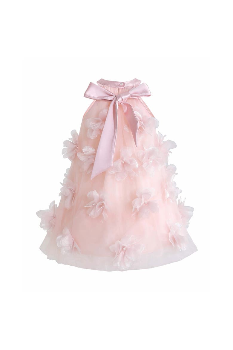 Veloura Floral Bow Dress, Alternate, color, Pink