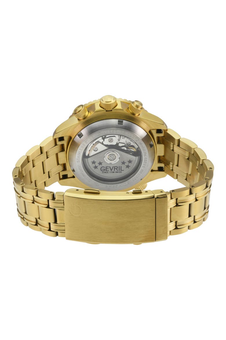 Hudson Yards Swiss Automatic Chronograph Watch, 43mm, Alternate, color, GOLD