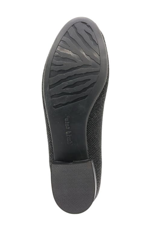 David Tate Runway Ballet Flat In Black Metallic