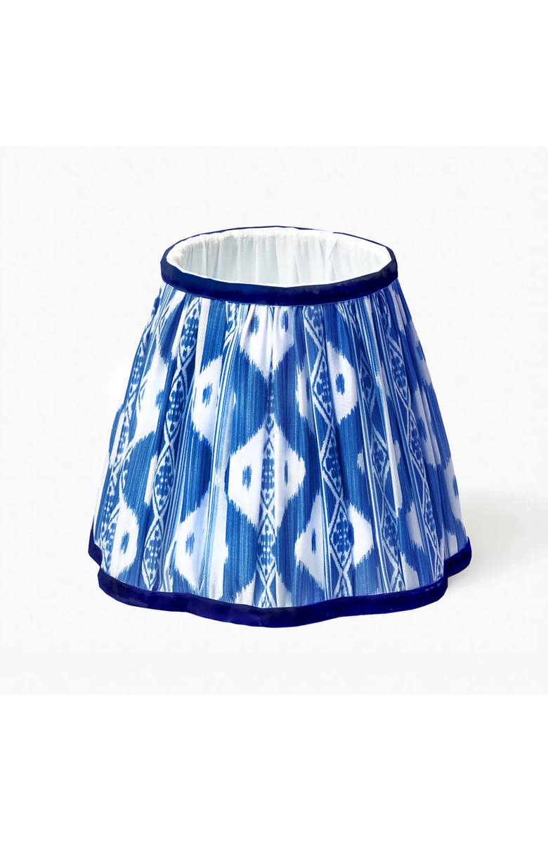Mrs. Alice Cobalt Ikat Lampshade, Main, color, Blue