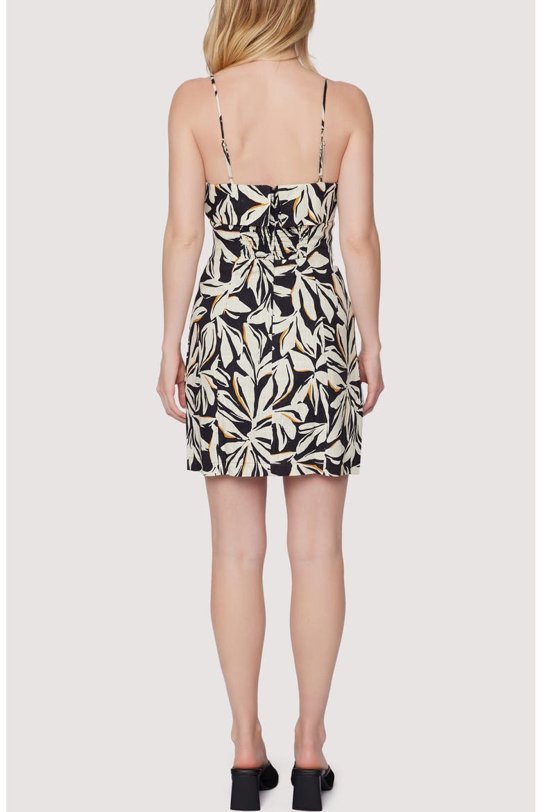 Genevieve Print Minidress, Alternate, color, BLACK-CREAM