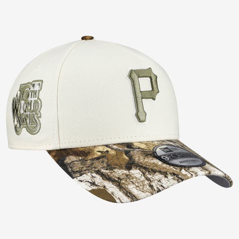 Men's New Era Cream/Realtree Camo Pittsburgh Pirates 9FORTY A-Frame Adjustable Hat