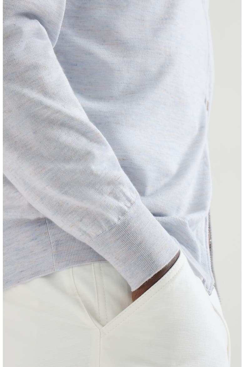 Cashmere and silk cardigan, Alternate, color, Pale Blue
