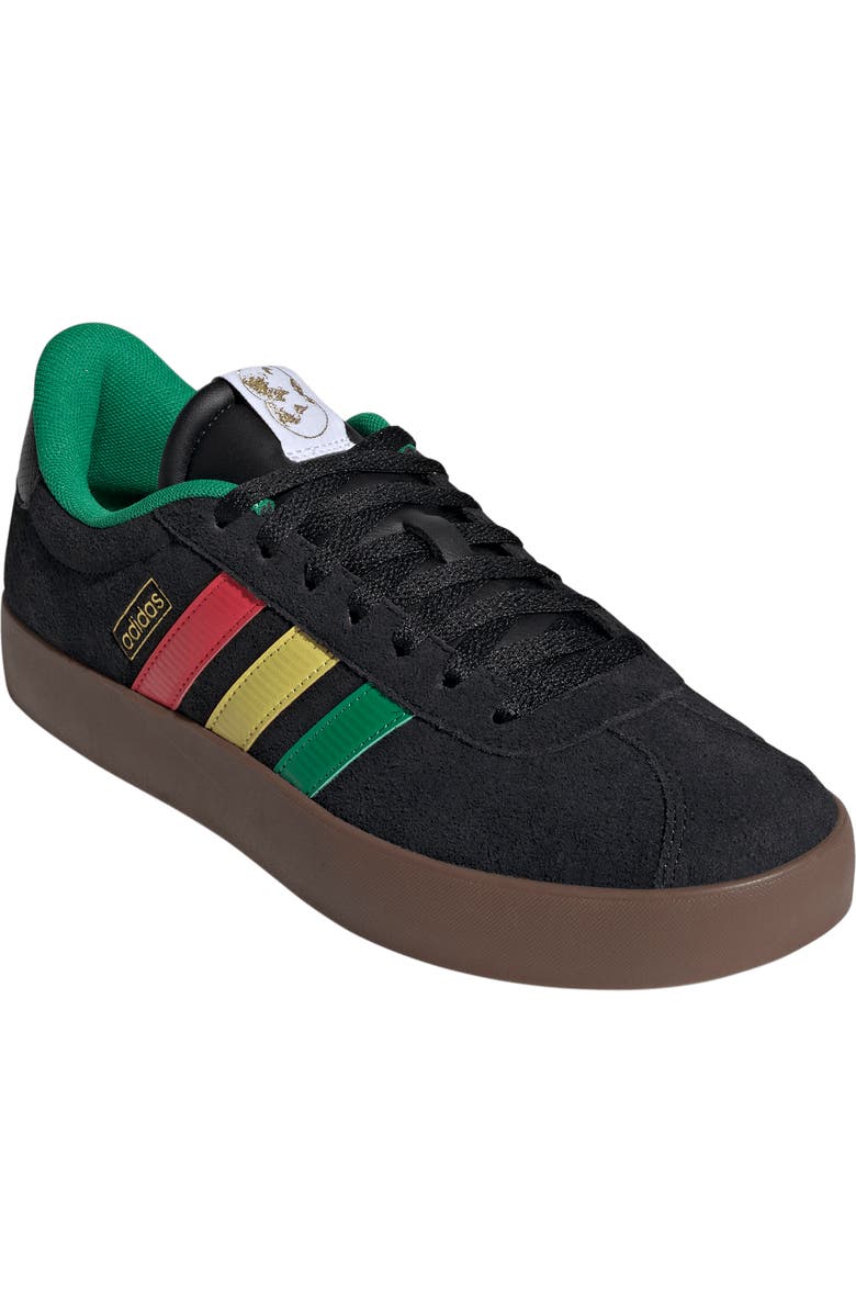 adidas VL Court 3.0 Sneaker, Main, color, Core Black/ Green/ Pure Ruby
