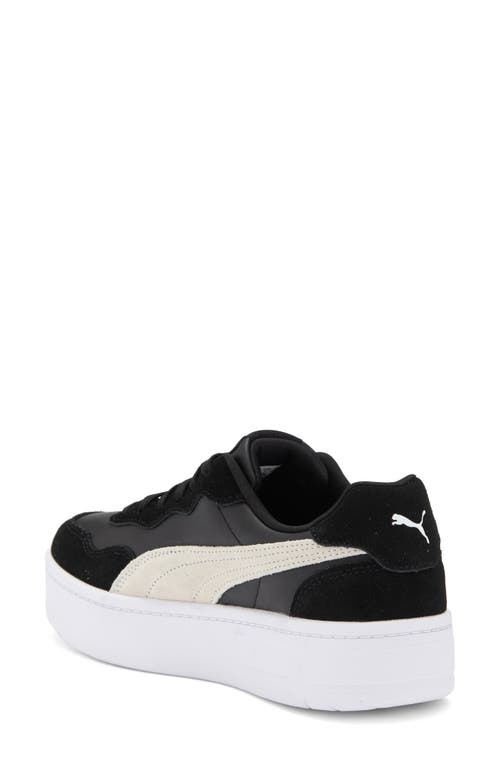 Puma Court Lally Skye Platform Sneaker In  Black- White