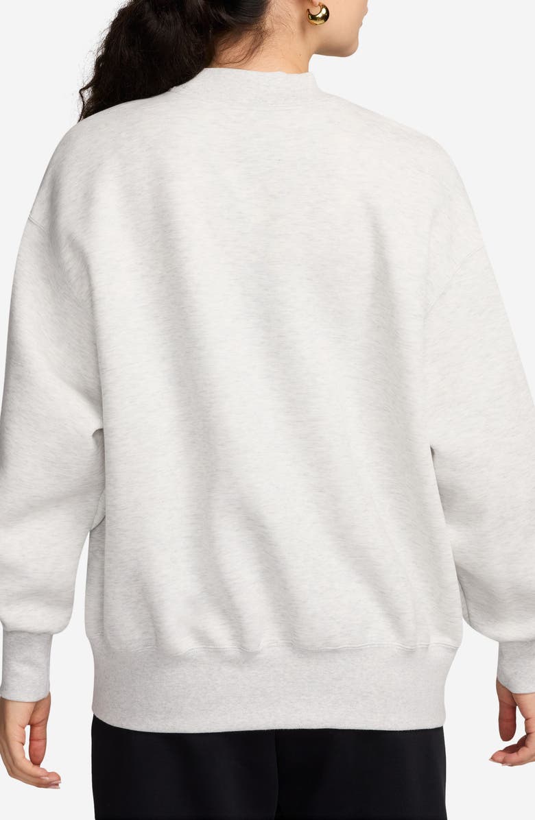 Nike Sportswear Oversize Mock Neck Tech Fleece Sweatshirt, Alternate, color, 013 013 Ltgrey/Black