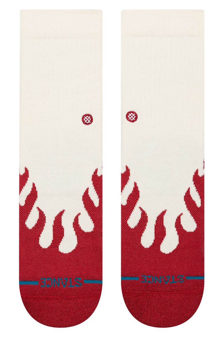 Kids' Heating Up Crew Socks, Main, color, RED