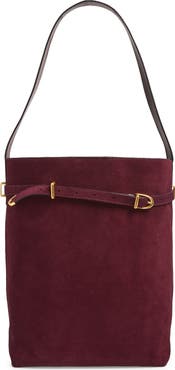 Madewell The Essential Belted Suede Bucket Tote