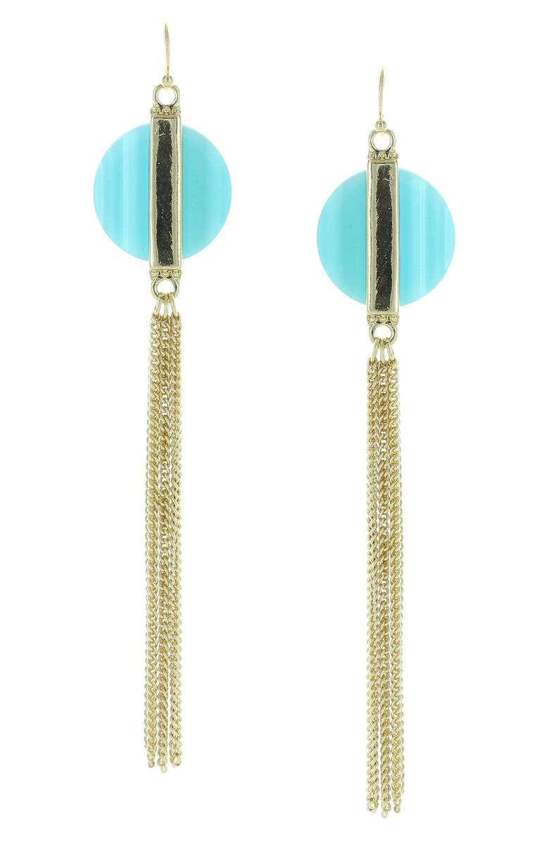 OLIVIA WELLES Gold-Plated Tula Tassel Drop Earrings, Main, color,
