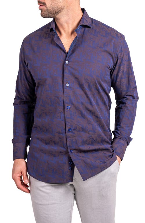 Maceoo Einstein Ascension Contemporary Fit Button-up Shirt In Blue