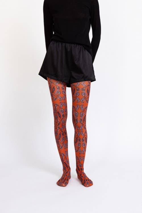 Alas Printed Tights In Red