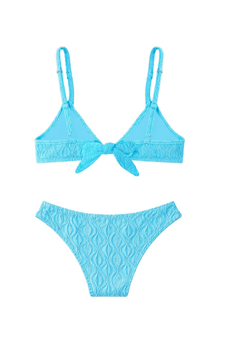 Limeapple Terry Triangle Bikini Swimsuit, Alternate, color, Turquoise