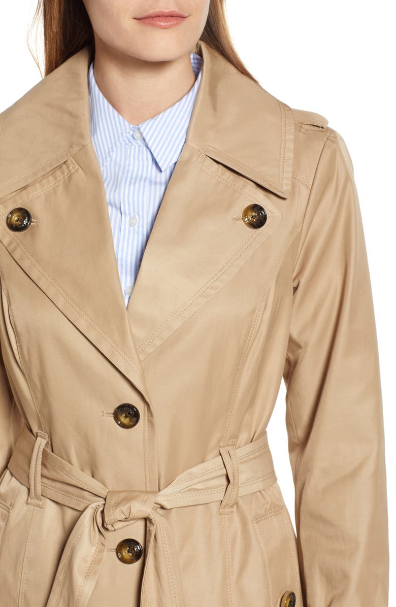London Fog Water Repellent Trench Coat, Alternate, color,