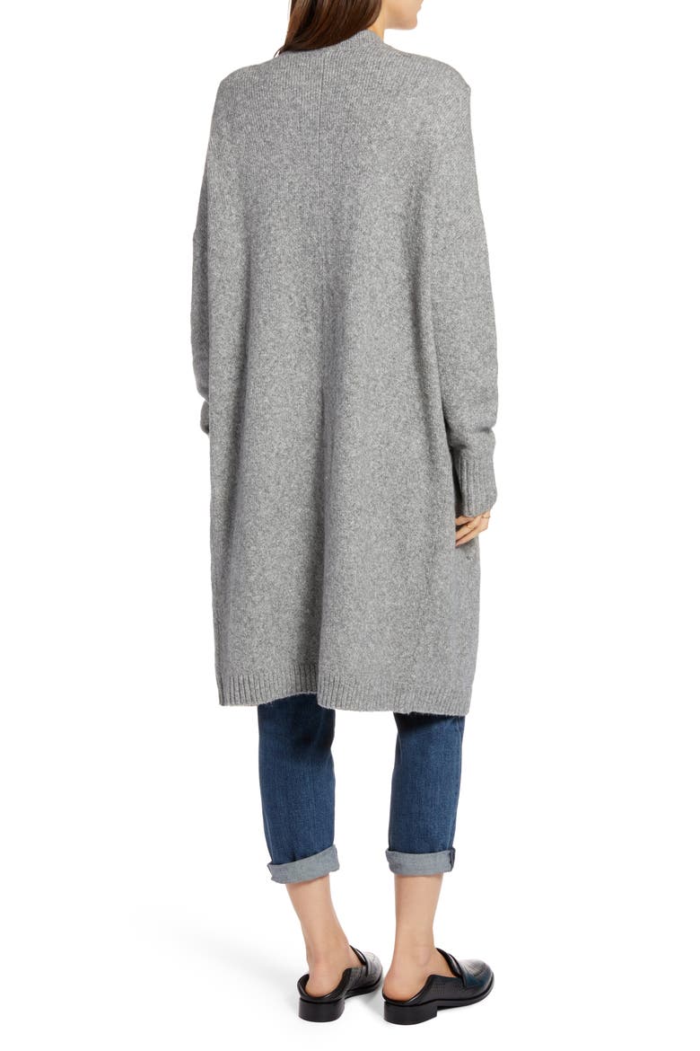 Drape Cardigan, Alternate, color, GREY HEATHER