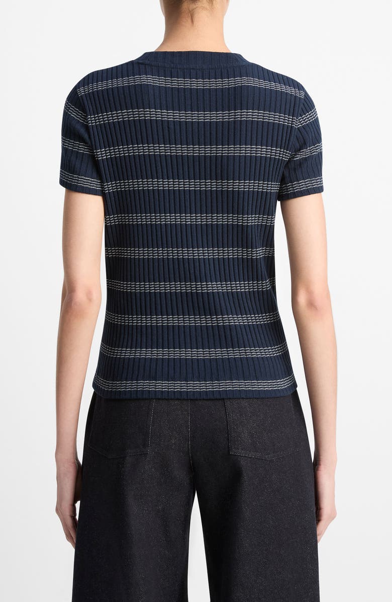 Vince Stripe Rib Sweater, Alternate, color, Coastal Combo