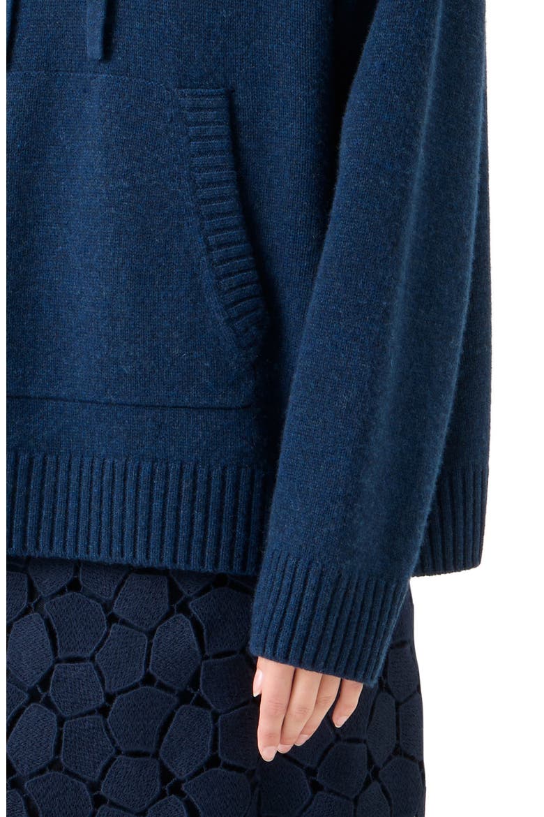 Oversize Cashmere Hoodie, Alternate, color, DENIM BLUE