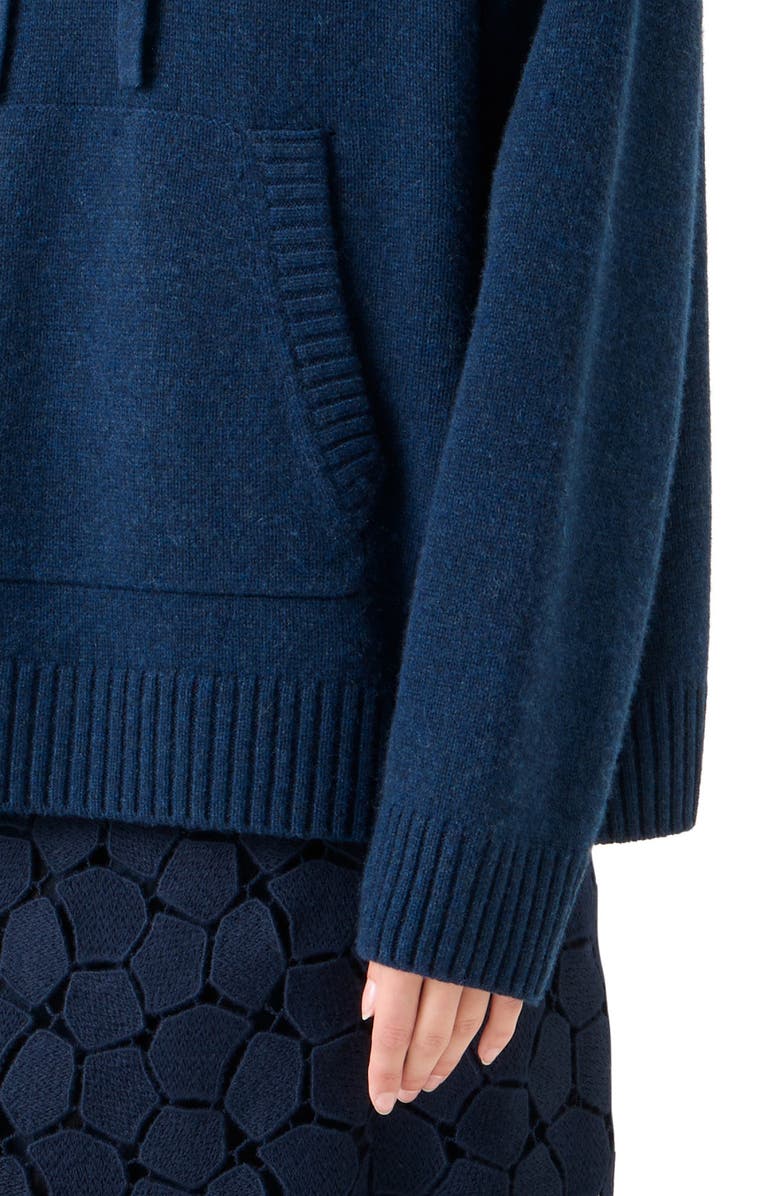 Akris Oversize Cashmere Hoodie, Alternate, color, Denim Blue