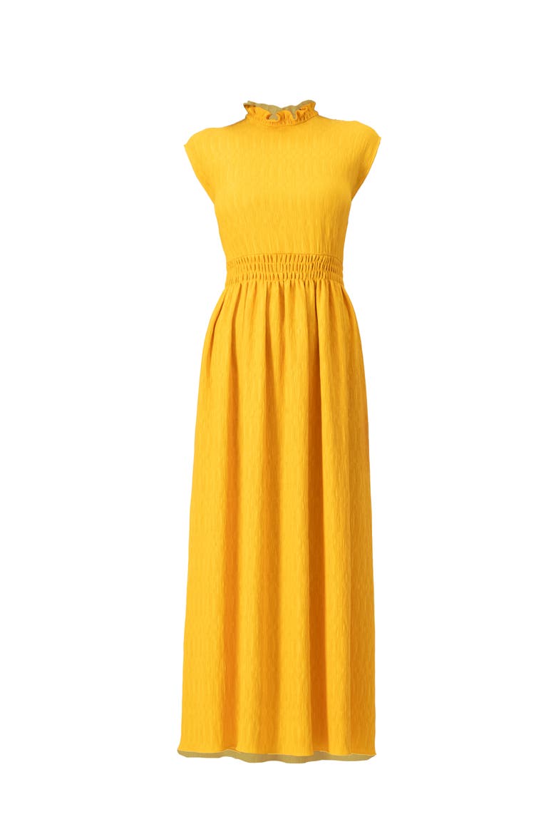 Sleeveless High Neck Long Dress, Alternate, color, Yellow