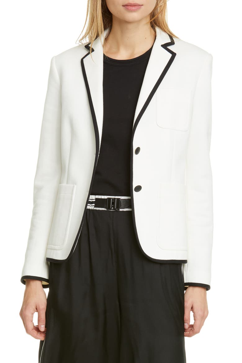 Nancie Cotton Blend Piqué Blazer, Main, color, MAML