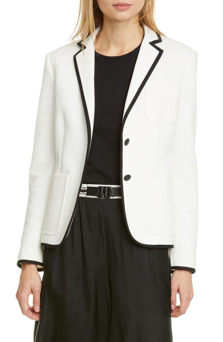 rag & bone Nancie Cotton Blend Piqué Blazer, Main, color,