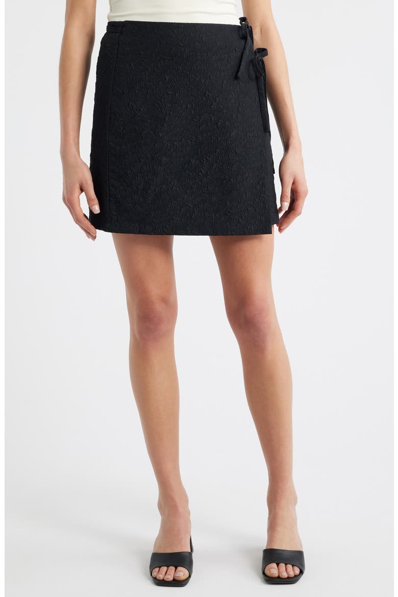 Tie Wrap Miniskirt, Main, color, METEORITE