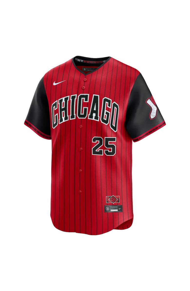Nike Men's Nike Andrew Vaughn Red/Black Chicago White Sox 2025 City Connect Limited Player Jersey, Alternate, color, Red