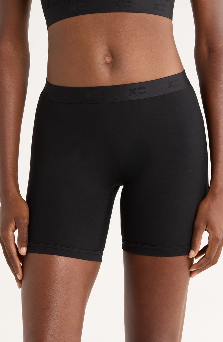 TomboyX 6-Inch No Fly Boxer Briefs, Main, color, X Black