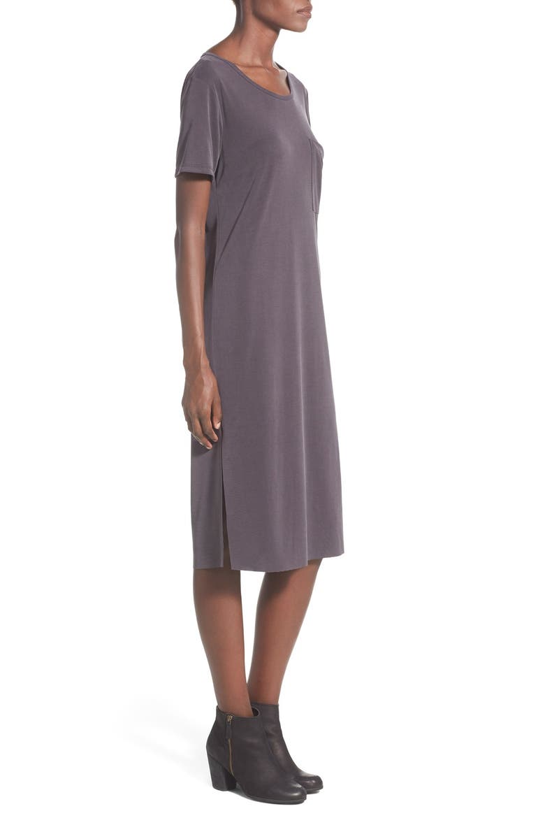 Pocket Midi Dress, Alternate, color, CHARCOAL