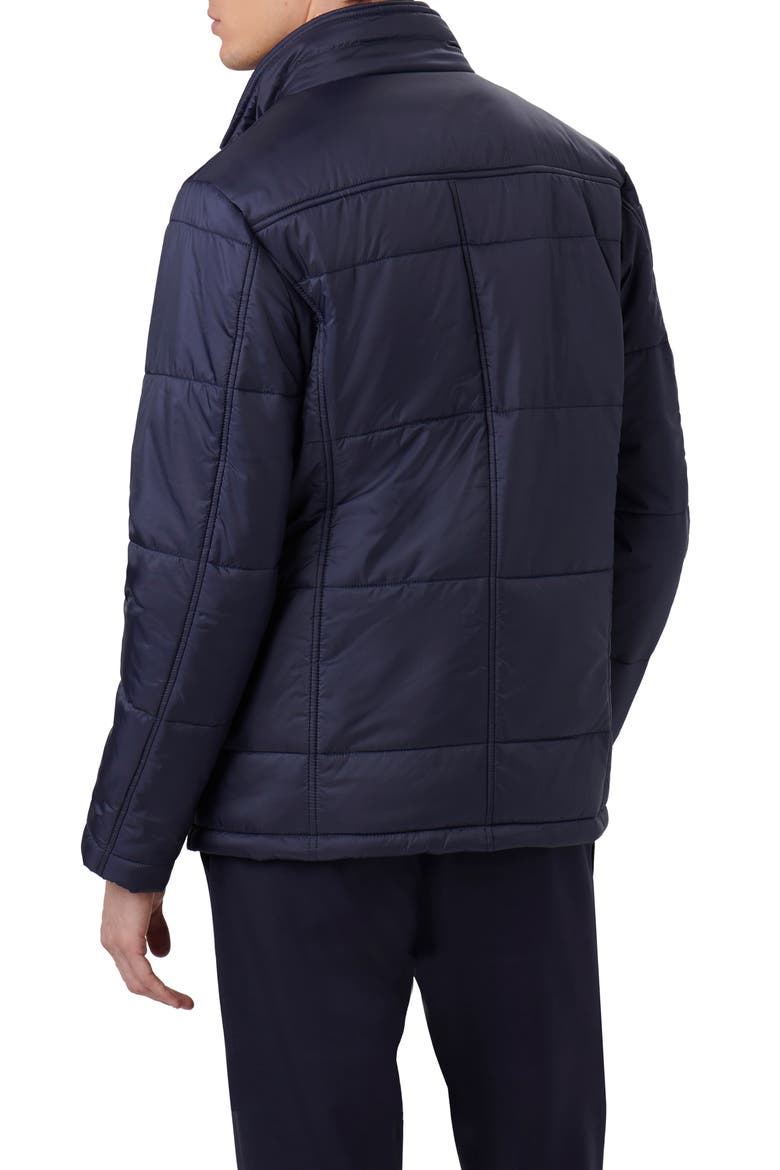 Water Repellent Quilted Jacket, Alternate, color, NAVY