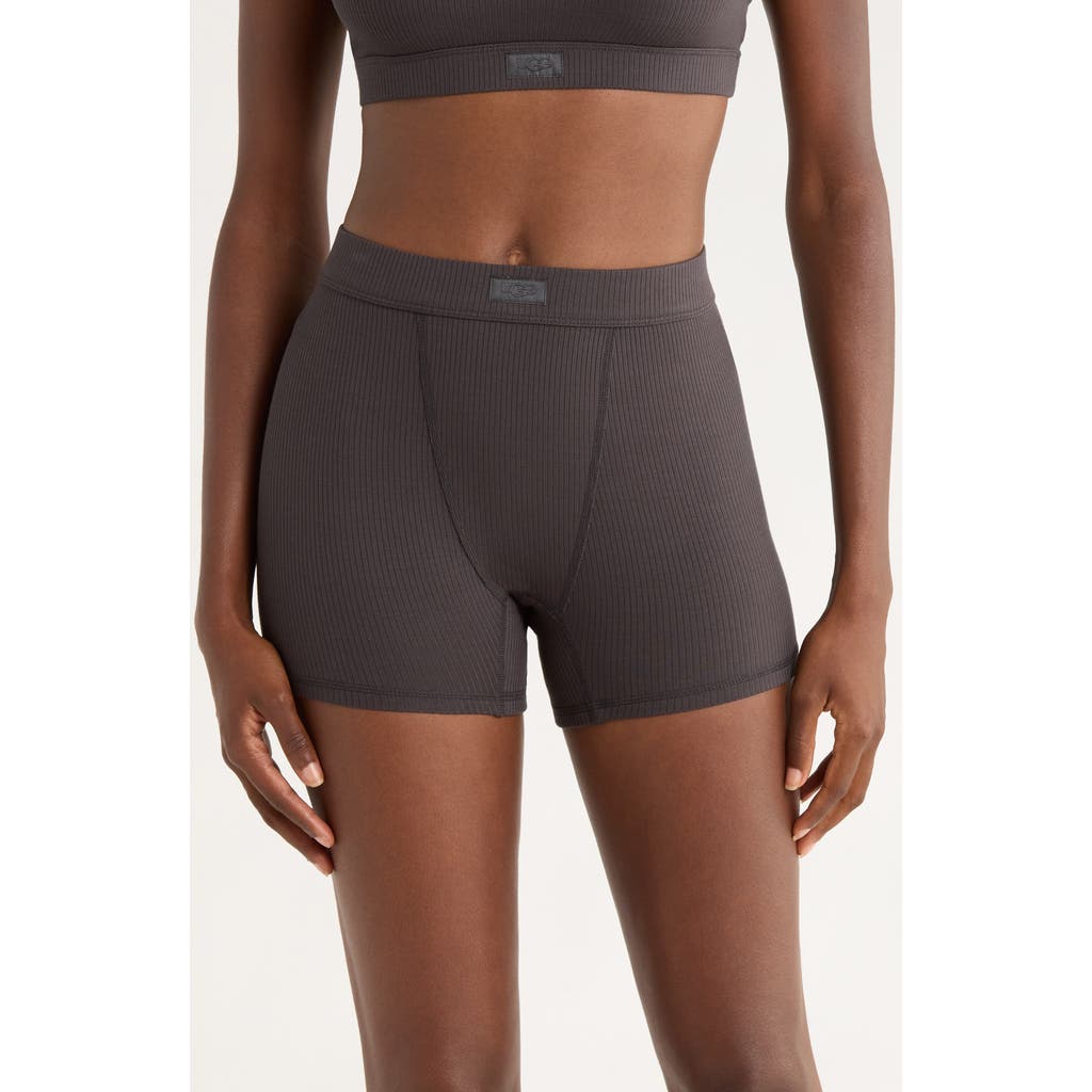 Ugg(r) Alexiah Rib Lounge Boy Shorts In Gray