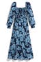 Long Sleeve Smocked Midi Dress