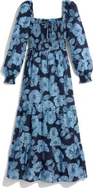 vineyard vines Long Sleeve Smocked Midi Dress