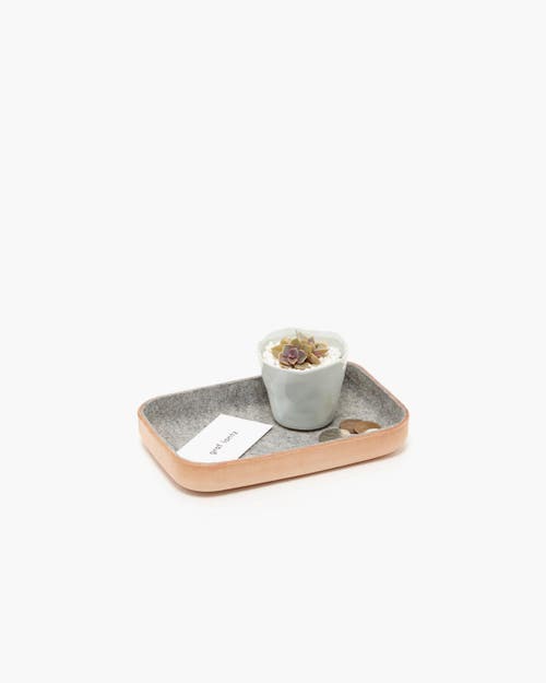 GRAF & LANTZ GRAF LANTZ KAWABON LEATHER/MERINO WOOL SMALL TRAY