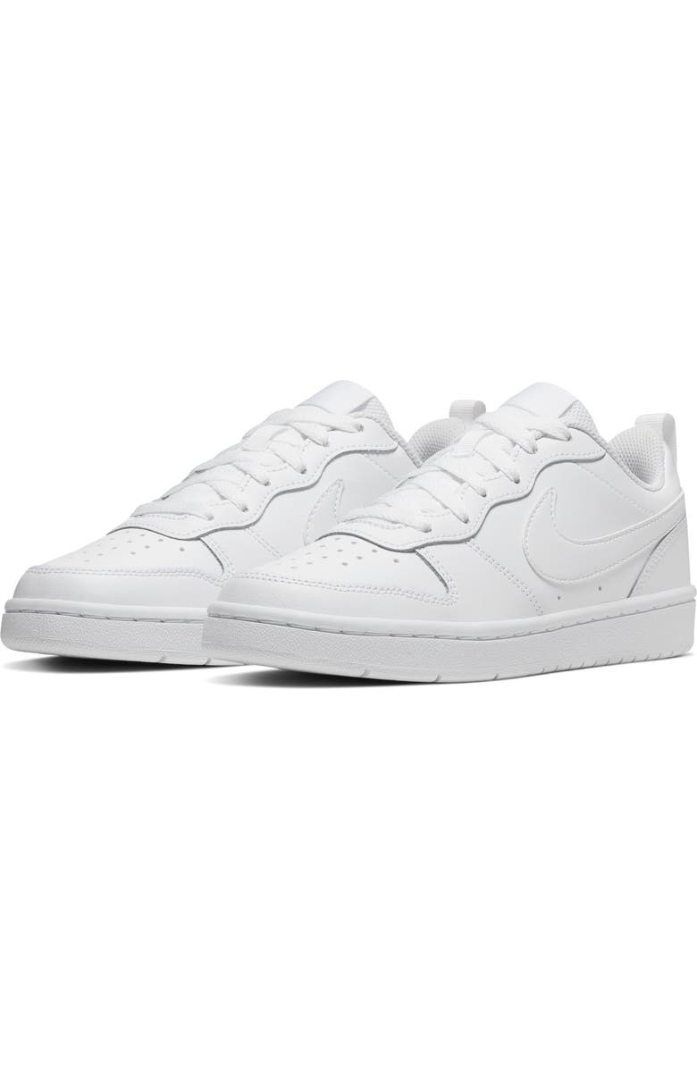 Nike Kids' Court Borough Low Top Sneaker, Main, color, 100 White/White