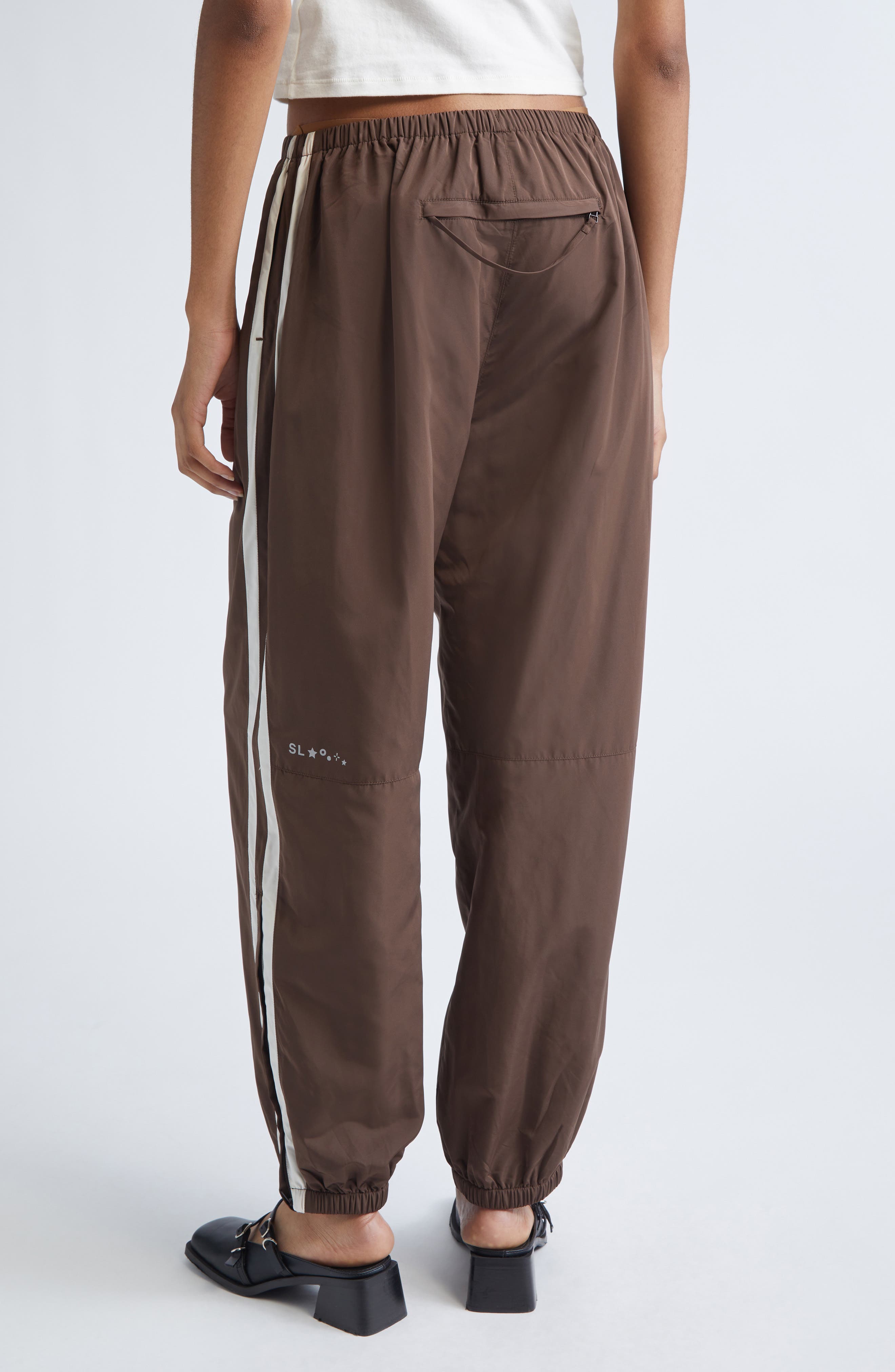 Sandy Liang Paprika Taffeta Track Pants (Women) | Nordstrom
