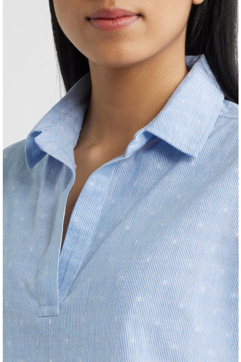 Pinstripe Woven Shirt, Alternate, color, RIVIERA PINSTRIPE