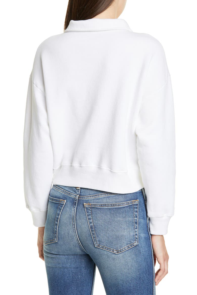 '70s Half Zip Sweatshirt, Alternate, color, OFF-WHITE