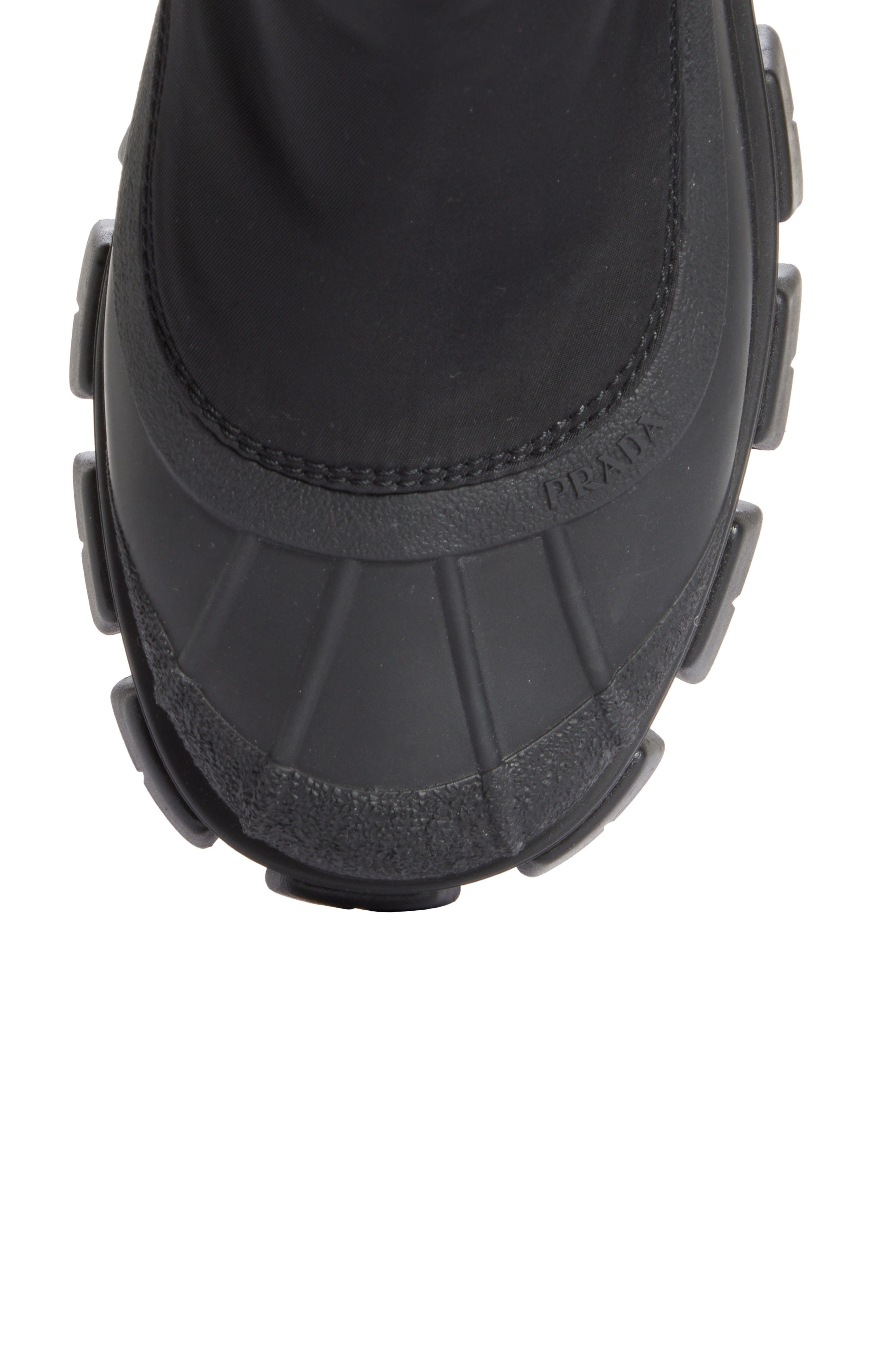 Prada Logo Monolith Duck Boot, Alternate, color, 